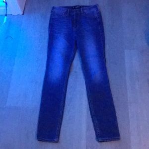 Blue high-rise Hollister jeans